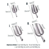 4 Sizes Aluminum Alloy Ice Shovel Flour Rice Scoop Multipurpose Kitchen Tool - L - Top-Down View