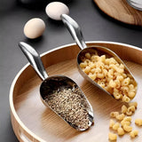 4 Sizes Aluminum Alloy Ice Shovel Flour Rice Scoop Multipurpose Kitchen Tool - L