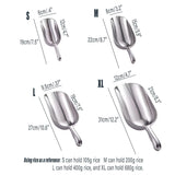 4 Sizes Aluminum Alloy Ice Shovel Flour Rice Scoop Multipurpose Kitchen Tool - L - Side View
