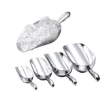 4 Sizes Aluminum Alloy Ice Shovel Flour Rice Scoop Multipurpose Kitchen Tool - M - Front View