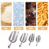 4 Sizes Aluminum Alloy Ice Shovel Flour Rice Scoop Multipurpose Kitchen Tool - S - 45-Degree Angle