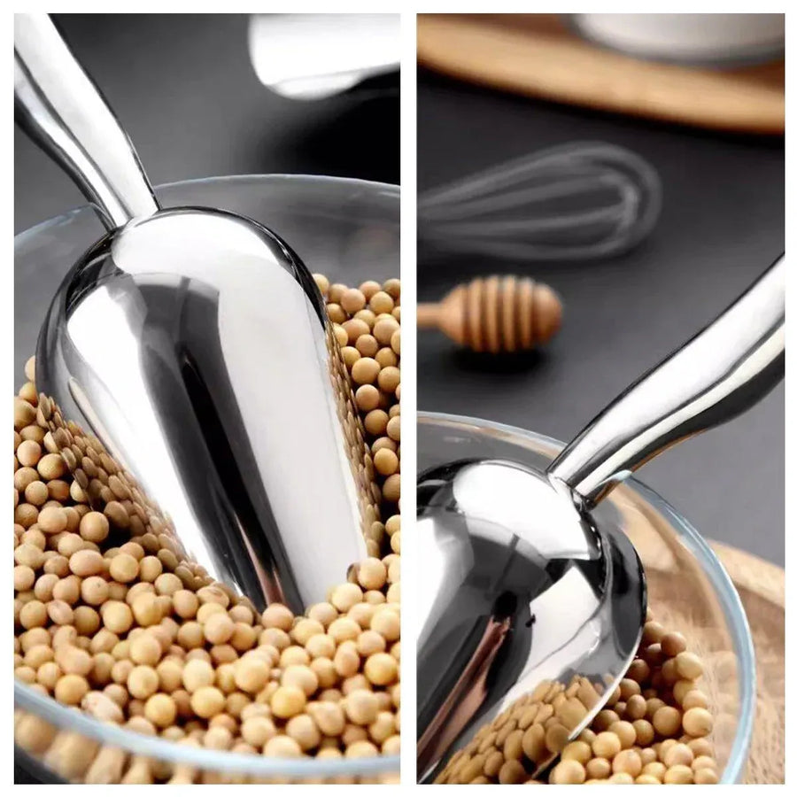 4 Sizes Aluminum Alloy Ice Shovel Flour Rice Scoop Multipurpose Kitchen Tool - XL