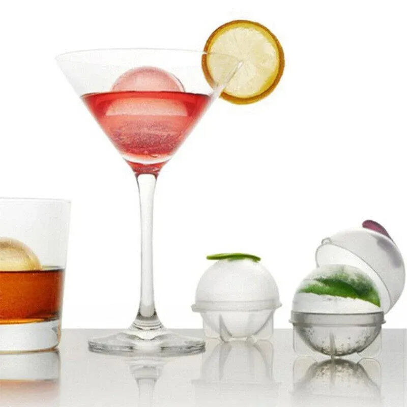 4Pcs Large Ice Ball Maker Big Silicone Mold Sphere Whiskey Round Mould Diy 5Cmau