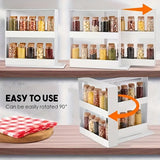 Rotating Spice Rack Kitchen Organizer Food Storage Rack Spice Organizer Stand - Rear View