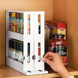 Rotating Spice Rack Kitchen Organizer Food Storage Rack Spice Organizer Stand - Extra Image
