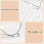 Iron Double Storage Shelf Organiser Durable Metal Rack for Kitchen Bathroom Use - White