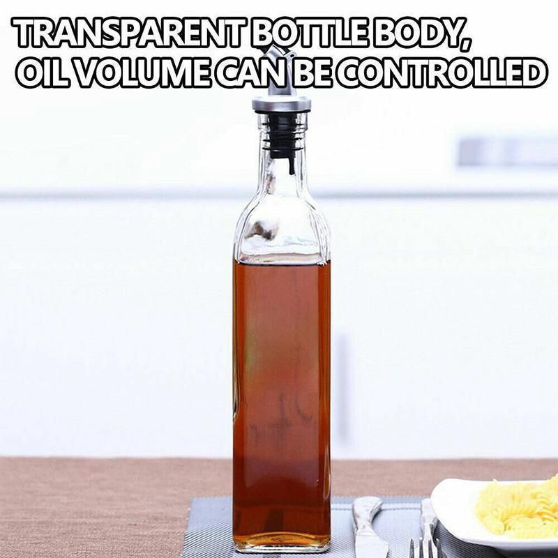 250/500ml Olive Oil Vinegar Pourer Dispenser Glass Bottle Kitchen Tools Cooking - 1 PCS/500 ML