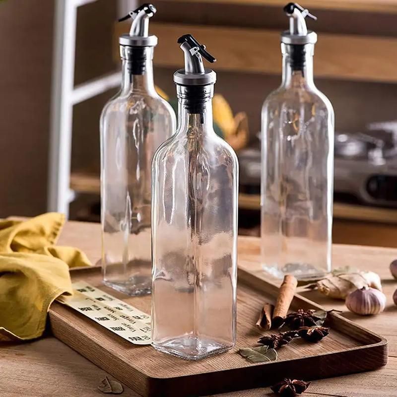 250/500ml Olive Oil Vinegar Pourer Dispenser Glass Bottle Kitchen Tools Cooking - 1 PCS/500 ML