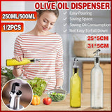 250/500ml Olive Oil Vinegar Pourer Dispenser Glass Bottle Kitchen Tools Cooking - 1 PCS/500 ML
