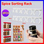 2Pcs Kitchen Spice Gripper Strip Jar Rack Organiser Storage Holder Wall