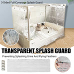 Transparent Cage Splash Guard EVA Cover for Rabbit Hutch Wall Protector Trim Fit