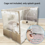 Transparent Cage Splash Guard EVA Cover for Rabbit Hutch Wall Protector Trim Fit