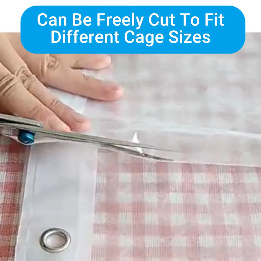 Transparent Cage Splash Guard EVA Cover for Rabbit Hutch Wall Protector Trim Fit