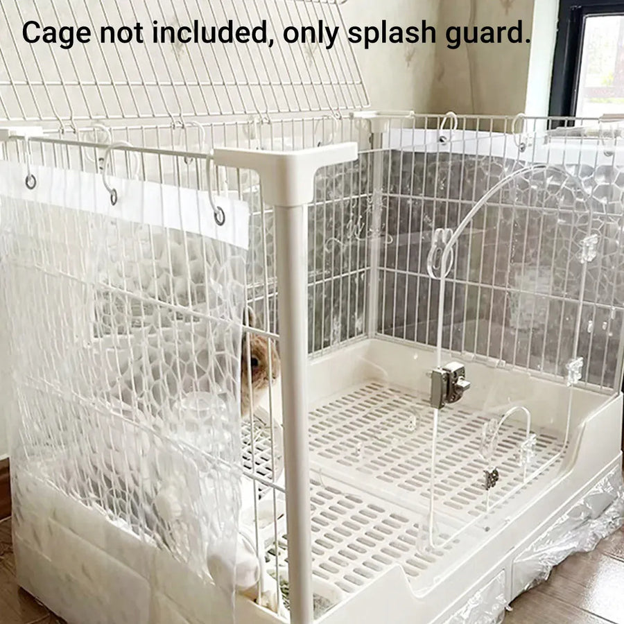 Transparent Cage Splash Guard EVA Cover for Rabbit Hutch Wall Protector Trim Fit