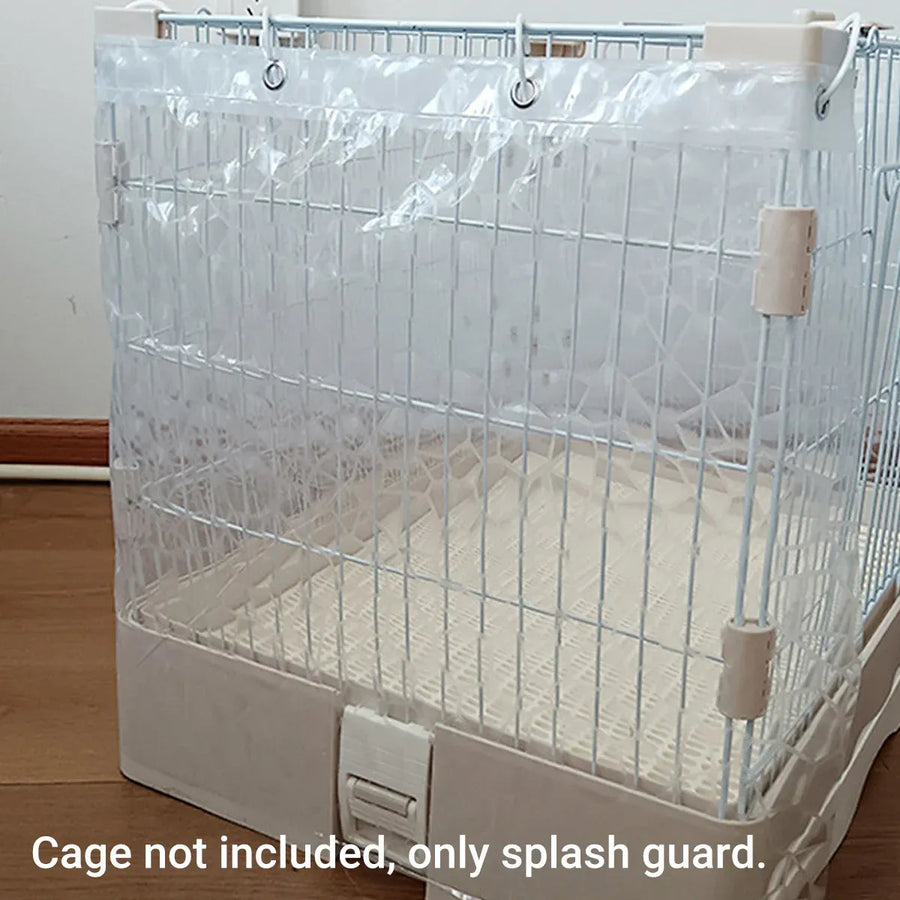 Transparent Cage Splash Guard EVA Cover for Rabbit Hutch Wall Protector Trim Fit