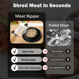 Chicken Breast Shredder Meat Mincer Tear Shredder Handheld Mincing Tool Kitchen - Red - 45-Degree Angle
