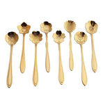 8X Spoon Long Handle Dessert Tea Coffee Mixing Spoon Stainless Steel Teaspoon - Rainbow