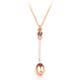 Mini Crown Spoon Necklace Pendant Charm Festival Cutlery Tea Party Gift - Rose Gold