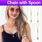 Mini Crown Spoon Necklace Pendant Charm Festival Cutlery Tea Party Gift - Rose Gold