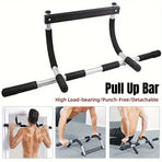 1-Piece Black and Silver Doorway Pull-Up Bar