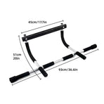 1-Piece Black and Silver Doorway Pull-Up Bar