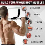 1-Piece Black and Silver Doorway Pull-Up Bar