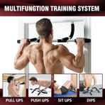 1-Piece Black and Silver Doorway Pull-Up Bar