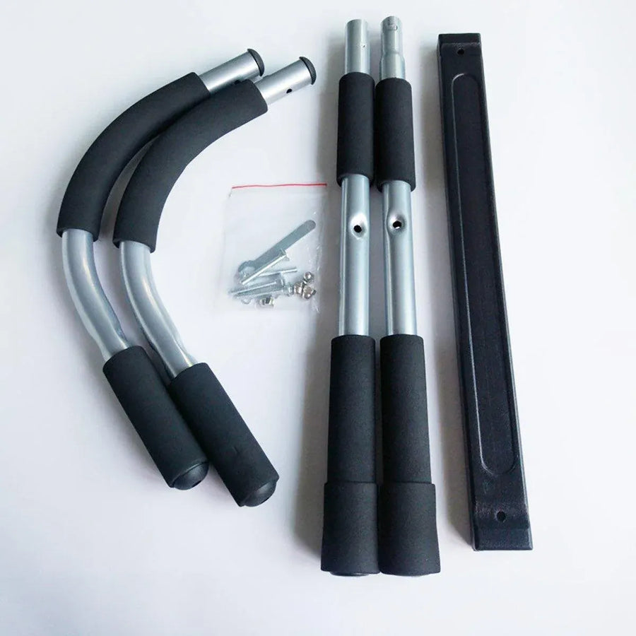 1-Piece Black and Silver Doorway Pull-Up Bar