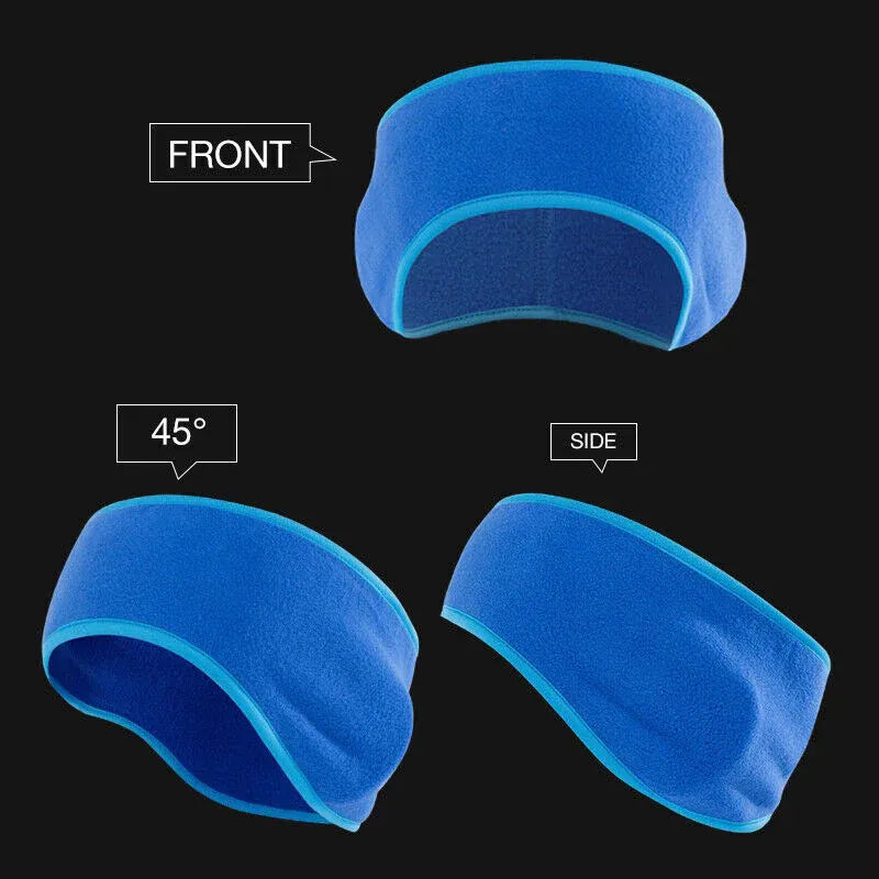 Outdoor Winter Fleece Ear Warmer Sports Headband Skiing Warm Earmuffs Headband - Grey