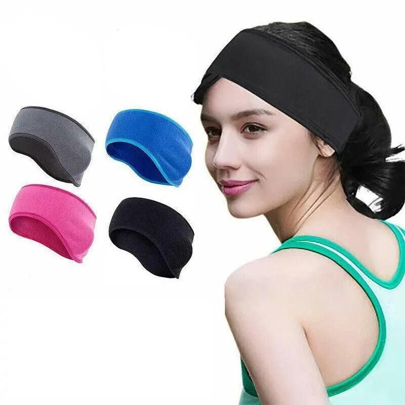 Outdoor Winter Fleece Ear Warmer Sports Headband Skiing Warm Earmuffs Headband - Grey