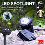 1X Au Solar Powered 6Led Outdoor Garden Landscape Yard Spot Light Lamp Spotlight