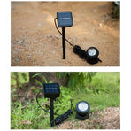 1X Au Solar Powered 6Led Outdoor Garden Landscape Yard Spot Light Lamp Spotlight