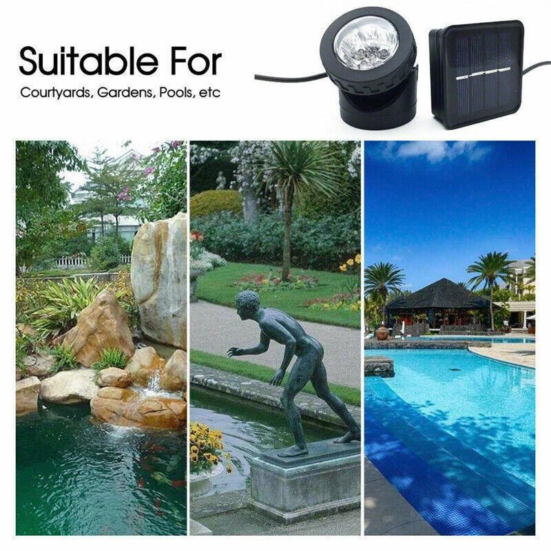 1X Au Solar Powered 6Led Outdoor Garden Landscape Yard Spot Light Lamp Spotlight