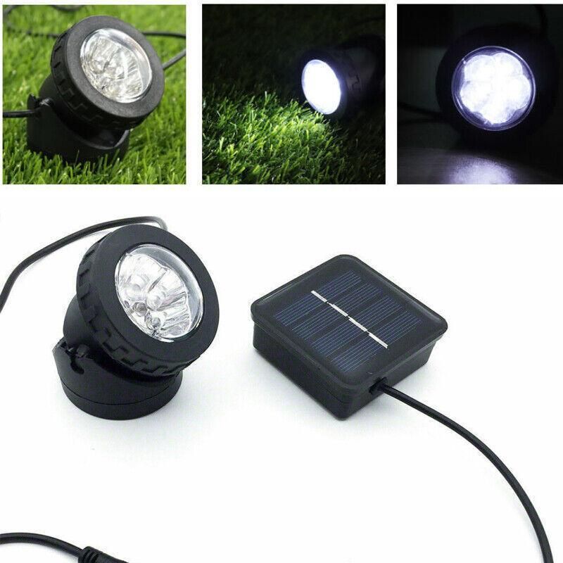 1X Au Solar Powered 6Led Outdoor Garden Landscape Yard Spot Light Lamp Spotlight