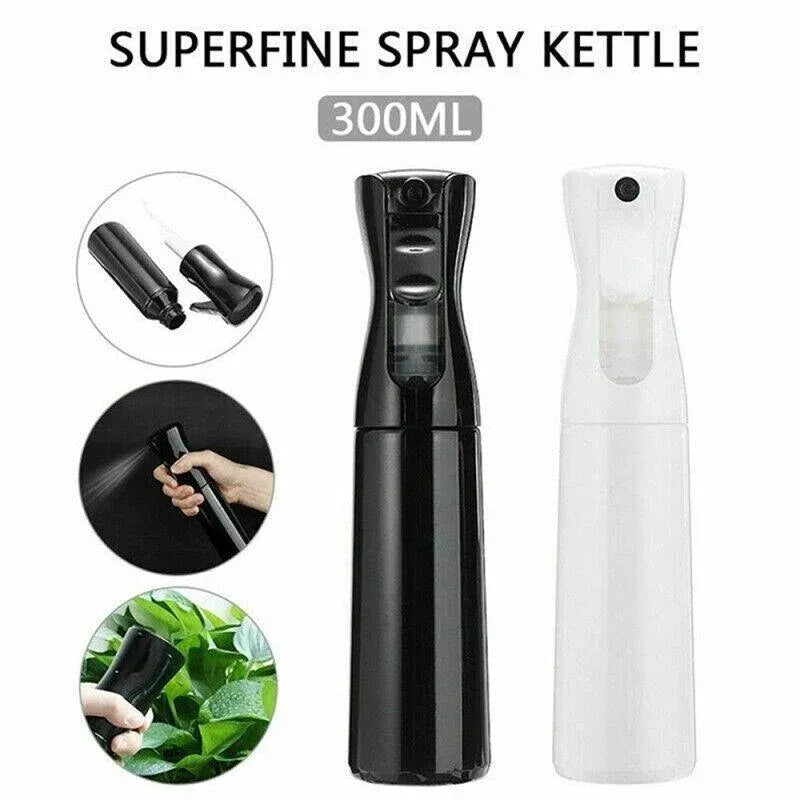 300ml Continuous Spray Bottle Ultra Fine Mist Dispenser Sanitizer Salon - White