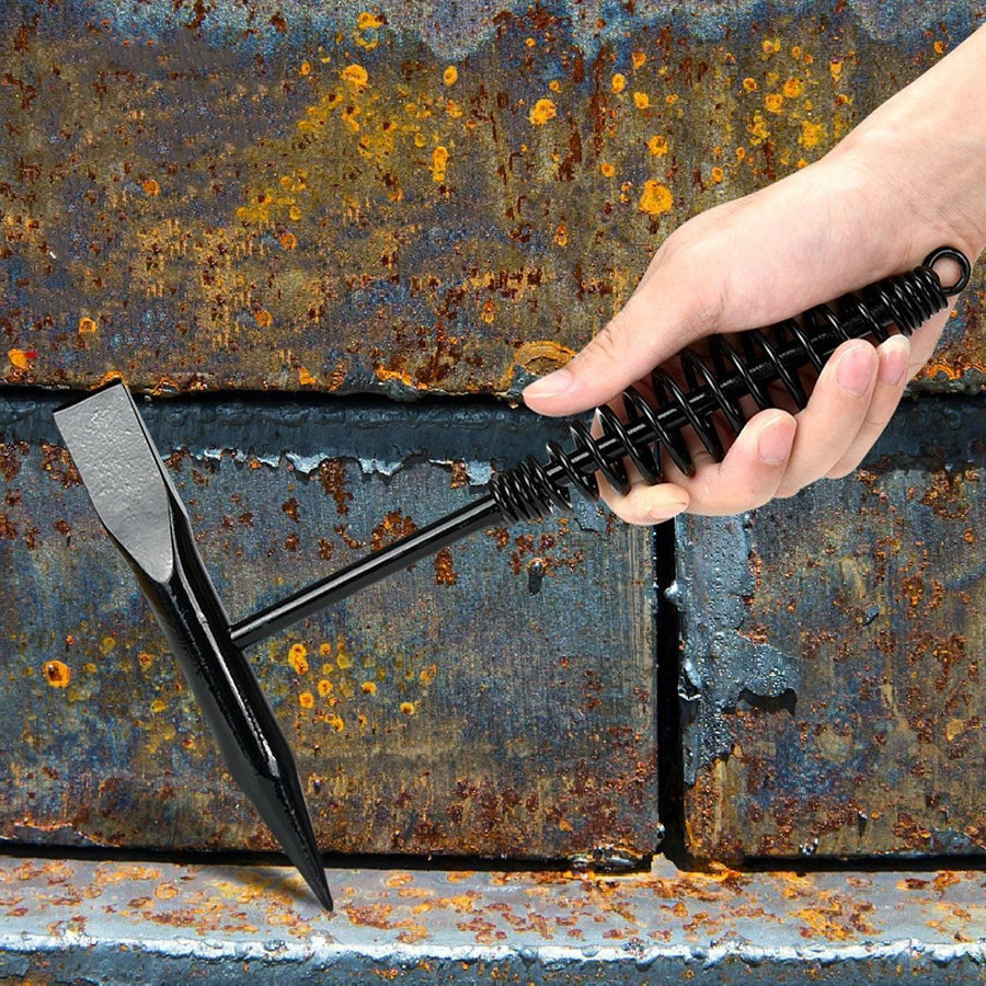 Welding Chipping Hammer Spring Handle Hold Heart Cleaning Harden DIY Metal Black - 250g