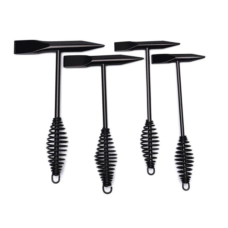Welding Chipping Hammer Spring Handle Hold Heart Cleaning Harden DIY Metal Black - 250g