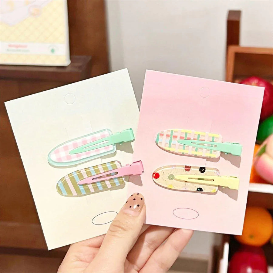 2PCS Juice Series Hair Clip Makeup Hair Accessories Colourful Hair Barrettes - Bobo