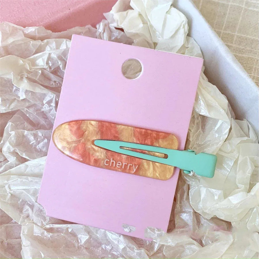 2PCS Juice Series Hair Clip Makeup Hair Accessories Colourful Hair Barrettes - Bobo