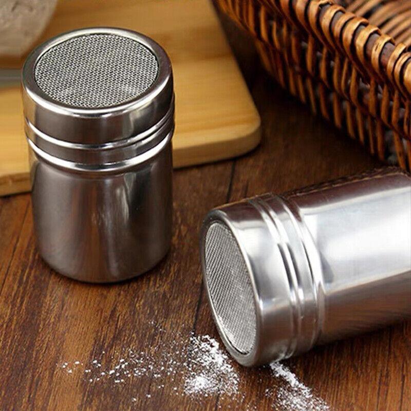 Stainless Steel Icing Sugar Cocoa Coffee Shaker Flour Duster Chocolate Powder