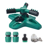 Automatic Lawn Sprinkler 360 Degree Rotating Garden Watering System Tool - Front View