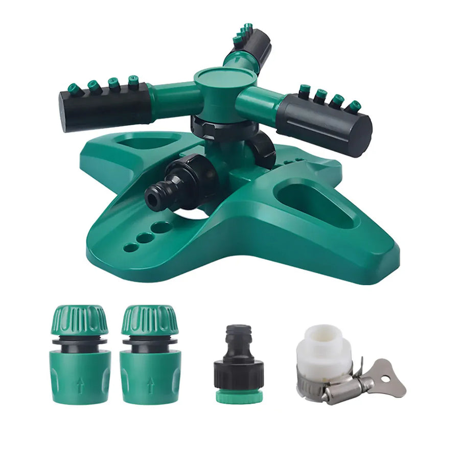 Automatic Lawn Sprinkler 360 Degree Rotating Garden Watering System Tool