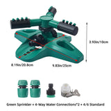 Automatic Lawn Sprinkler 360 Degree Rotating Garden Watering System Tool - Side View