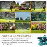 Automatic Lawn Sprinkler 360 Degree Rotating Garden Watering System Tool - Close-Up Angle