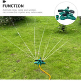Automatic Lawn Sprinkler 360 Degree Rotating Garden Watering System Tool - Low Angle