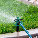 Small Disc Sprinkler 360 Degree Rotating Garden Sprayer Three Prong Spray Water - Blue