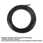 5M 10M 20M Garden Watering System Adjustable Spray Irrigation Hose Sprinkler - 10m