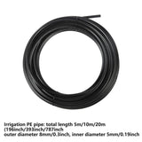 5M 10M 20M Garden Watering System Adjustable Spray Irrigation Hose Sprinkler - 10m - Side View