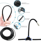 5M 10M 20M Garden Watering System Adjustable Spray Irrigation Hose Sprinkler - 20m - Rear View