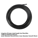 5M 10M 20M Garden Watering System Adjustable Spray Irrigation Hose Sprinkler - 20m - Side View